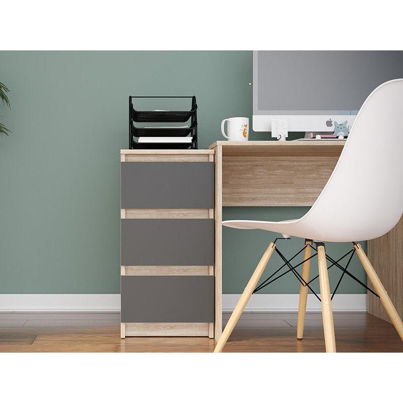 Тумба офісна EMMA Дуб Сонома/Білий Німфея Альба (122210)