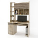 Компьютерный стол с полками Школьник-6 сонома + трюфель (8347)