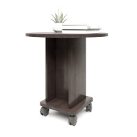 Стол журнальный на колесах Визит венге темный (8378)
