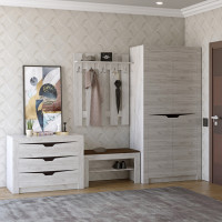 Прихожая Либерти 2 (модульная - 4 элемента) дуб крафт белый (9013)