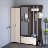 Прихожая Авео-2 с распашным шкафом ШП-1 венге + дуб молочный (9045)