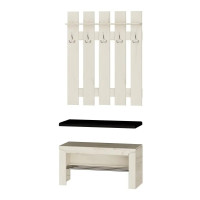 Прихожая Либерти 1 (модульная - 2 элемента) дуб крафт белый (8645)