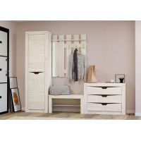 Прихожая Либерти 3 (модульная - 5 элементов) левый фасад дуб крафт белый (8647)