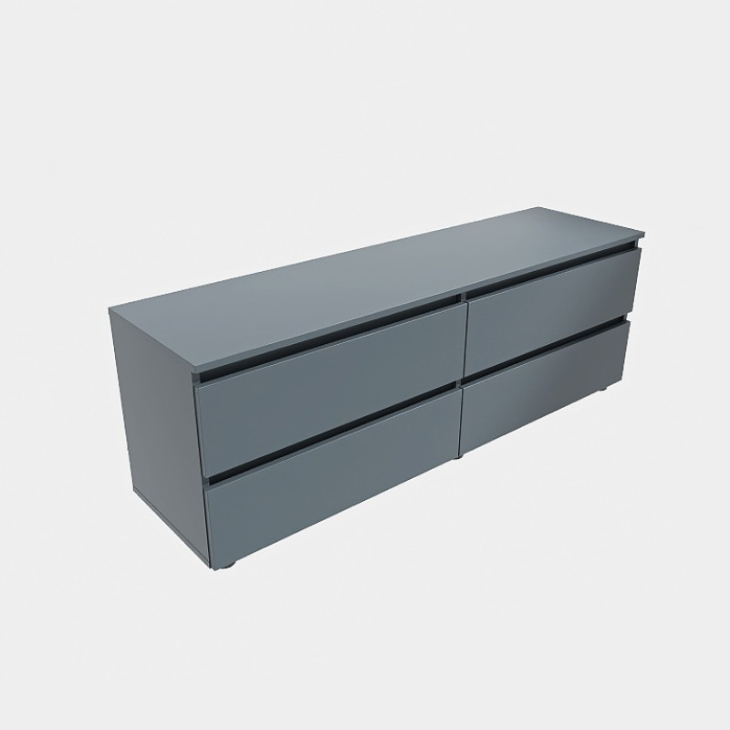 Тумба под телевизор ЛТВ-1400 Лайт 140х38х49 см Графит (9923)