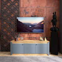 Тумба под телевизор Нордик ТВ-1500 Графит + Дуб крафт золотой (13276)