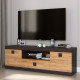 Stolik RTV 1500 Sonata 150x38x50 ciemny wenge + złoty dąb craftowy (8433)