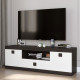 Stolik pod TV 1500 Sonata 150x38x50 ciemny wenge + biały (8434)