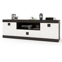 Stolik pod TV 1500 Sonata 150x38x50 ciemny wenge + biały (8434)