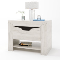 Stolik nocny Liberty 60x38x45,5 dąb rzemieślniczy biały (8589)