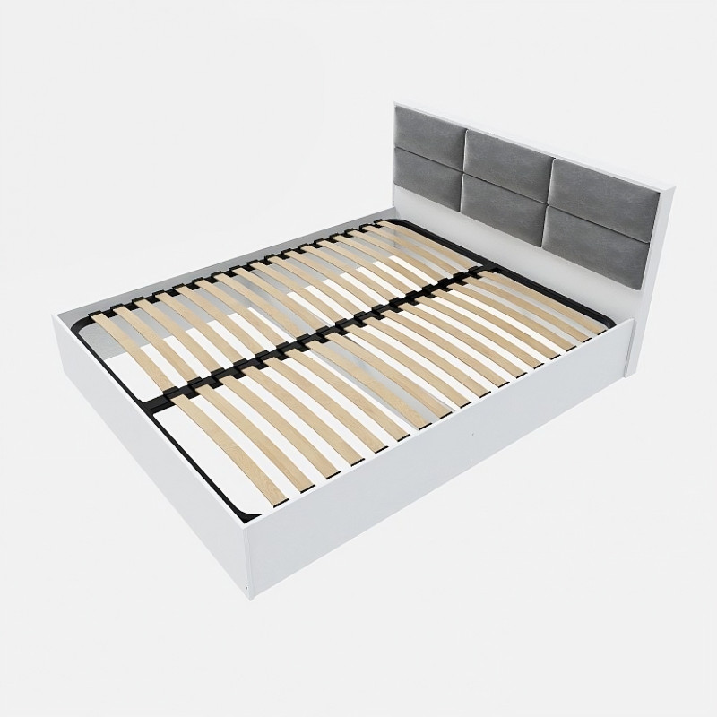 Кровать двуспальная КЛ-1400 Лайт (ламельный каркас) 140х200 см Нимфея Альба (9565)