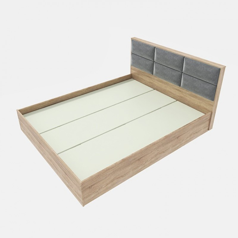 Кровать двуспальная КЛ-1400 Лайт (щит ДСП под матрас) 140х200 см Дуб сонома (9568)