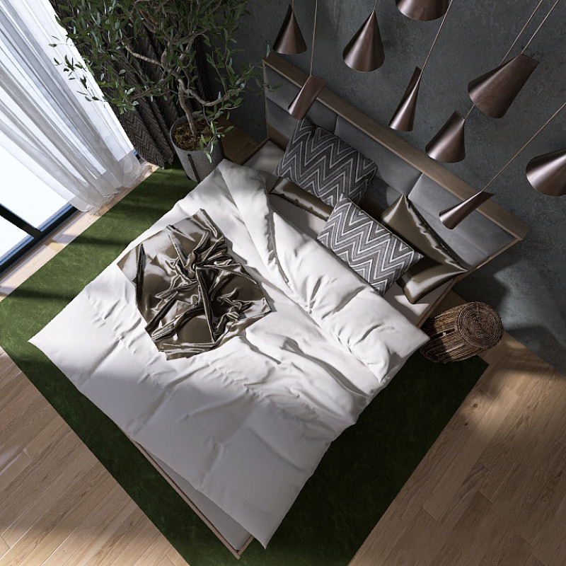 Кровать двуспальная КЛ-1600 Лайт (подъемный механизм) 160х200 см Дуб сонома (9574)