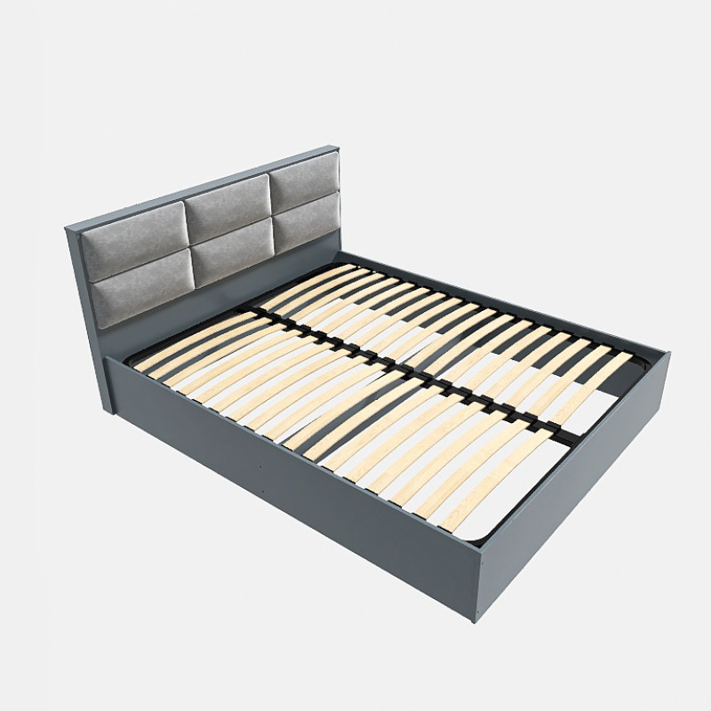 Кровать двуспальная КЛ-1400 Лайт (ламельный каркас) 140х200 см Графит (9913)