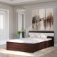 Кровать двуспальная Соната-1400 140х200 см венге темный + белый (8399)