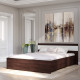 Кровать двуспальная Соната-1600 160х200 см венге темный + белый (8402)