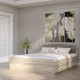 Двуспальная кровать Астория с двумя ящиками 160х200 см сонома + трюфель (8768)