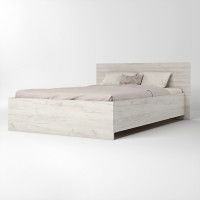 Кровать двуспальная Соната-1400 140х200 см дуб крафт белый (8795)