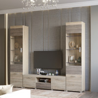 Гостиная Британия Комплект 7 (3 элемента) сонома + трюфель (8890)