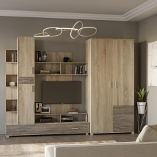 Szafka ścienna Breeze + Szafa ШП-4 Sonoma + Truffle (8624)