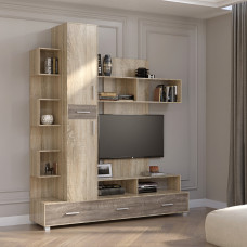 Стенка для гостиной Бриз сонома + трюфель (8628)