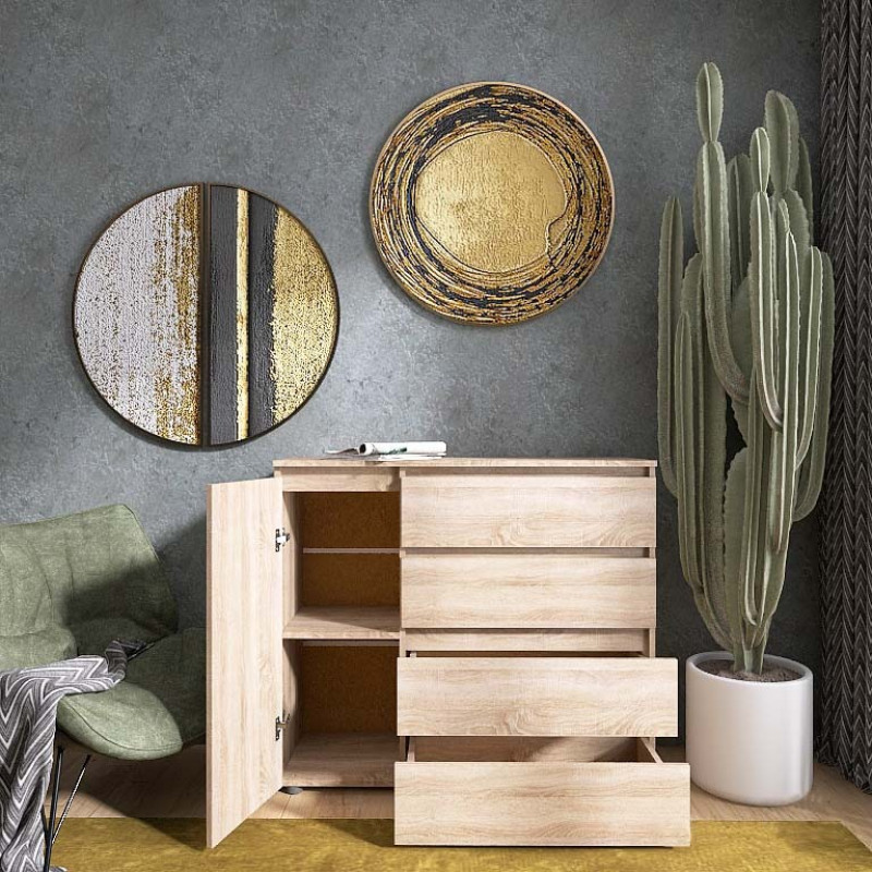 Комод КЛ-3 Лайт (телескопические) 105х38х93 см Дуб сонома (9556)