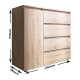 Комод КЛ-3 Лайт (телескопические) 105х38х93 см Дуб сонома (9556)