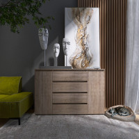 Комод КЛ-4 Лайт (телескопические) 140х38х93 см Дуб сонома (9558)