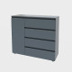 Комод КЛ-3 Лайт 105х38х93 см Графит (9911)