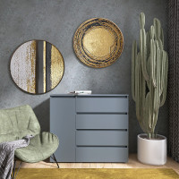 Комод КЛ-3 Лайт 105х38х93 см Графит (9911)