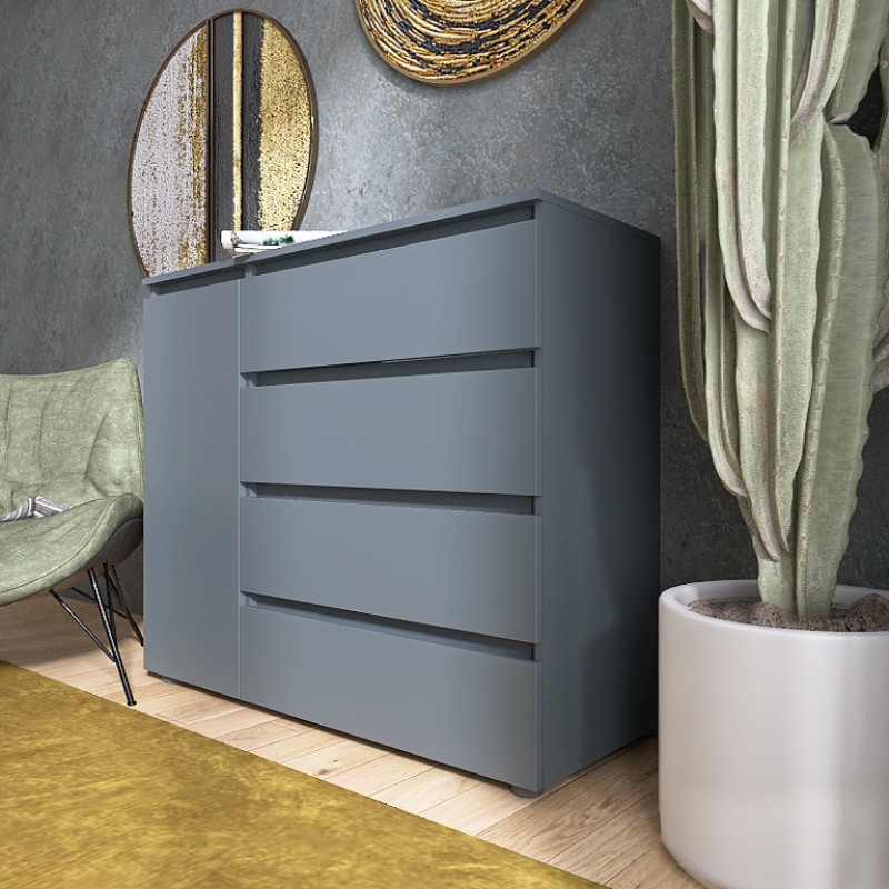 Комод КЛ-3 Лайт 105х38х93 см Графит (9911)