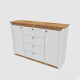 Комод в спальню Нордик-1400 140х38х95 см Белый + Крафт золотой (13265)