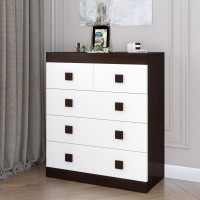 Комод для вещей на 5 ящиков Соната-3 80х38х94 венге + белый (8962)