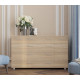 Комод для вещей К-4 130х38х73 дуб сонома Телескопические (шариковые) (8474)