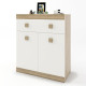 Комод с дверью и ящиком Соната-4 80х38х94 дуб сонома + белый (8509)