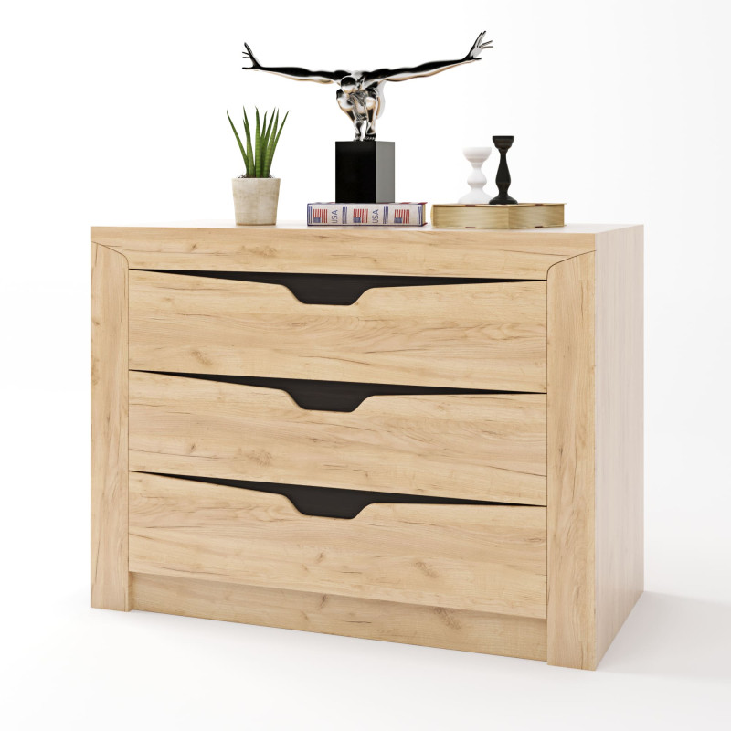 Комод для вещей Либерти-1000 100х38х76 дуб крафт золотой (8516)