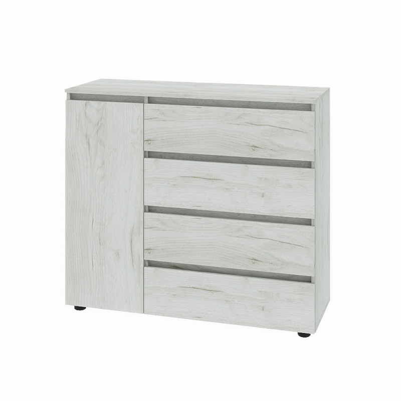 Комод КЛ-3 Лайт 105х38х93 см Дуб Крафт белый (31405)