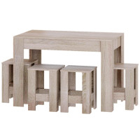 Обеденный комплект Стол СТО-1 + 4 табурета Т-1 Дуб сонома (13458)