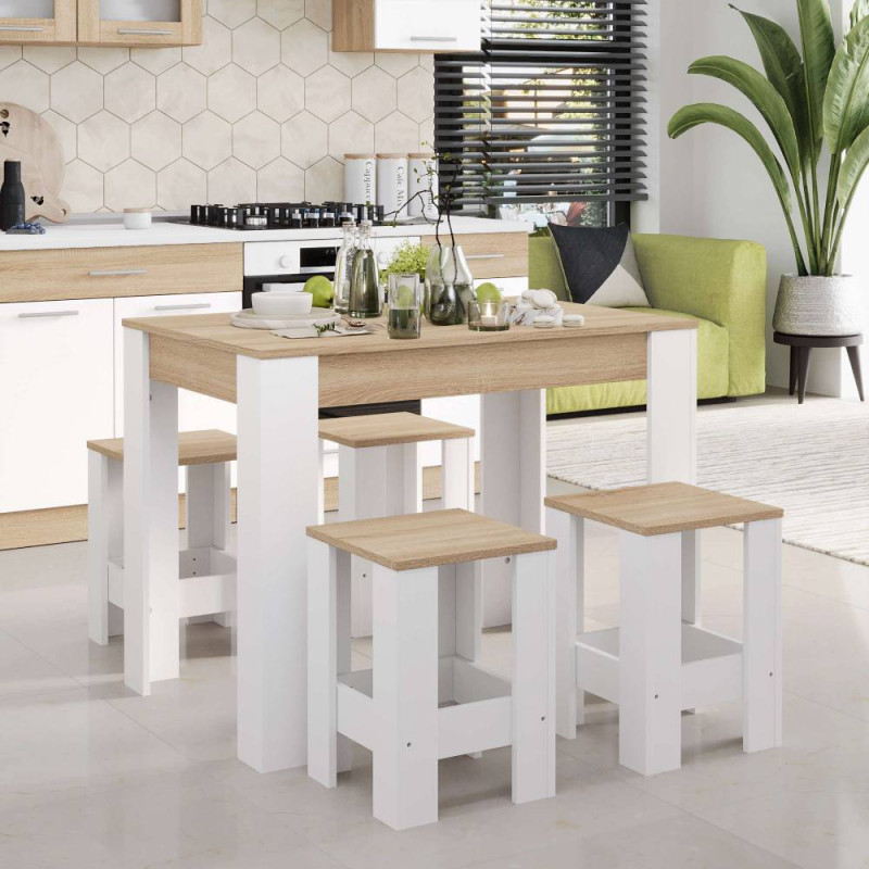 Обеденный стол СТО-1 110х65х77 см Дуб сонома/Нимфея Альба (31784)