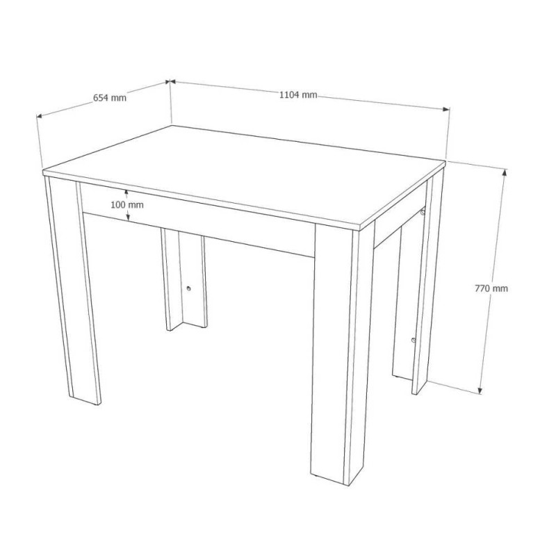 Обеденный комплект стол СТО-1/4 табурета Т-1 (4шт) Дуб сонома/Нимфея Альба (31780)