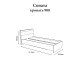 Односпальная кровать Соната-900 90х200 см дуб крафт белый (8793)