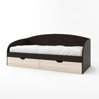 Кровать односпальная Комфорт 80х190 см венге + дуб молочный (8404)