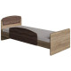 Кровать односпальная с бортиком Астория-2 80х190 см сонома + трюфель (8407)