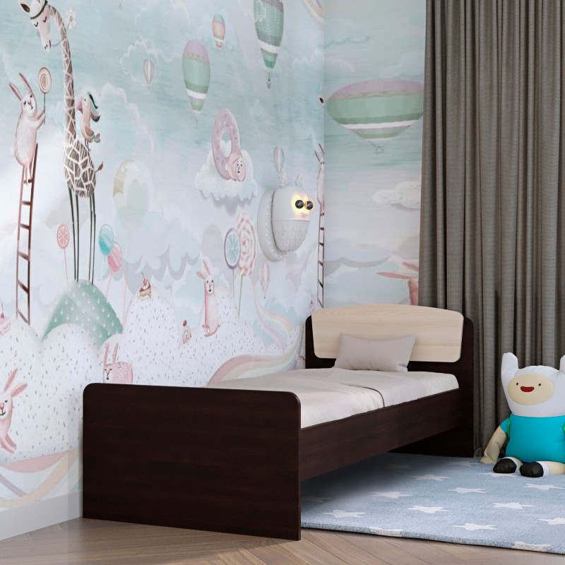 Односпальная кровать Астория-2 80х190 см венге + дуб молочний (8413)