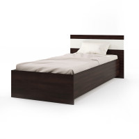 Односпальная кровать Соната-900 90х200 см венге темный + белый (8421)