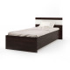 Односпальная кровать Соната-900 90х200 см венге темный + белый (8421)