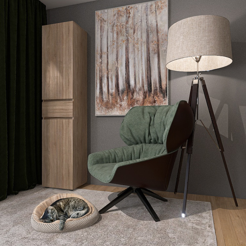 Пенал с выдвижным ящиком Лайт ПЛ-1 Дуб сонома (9576)