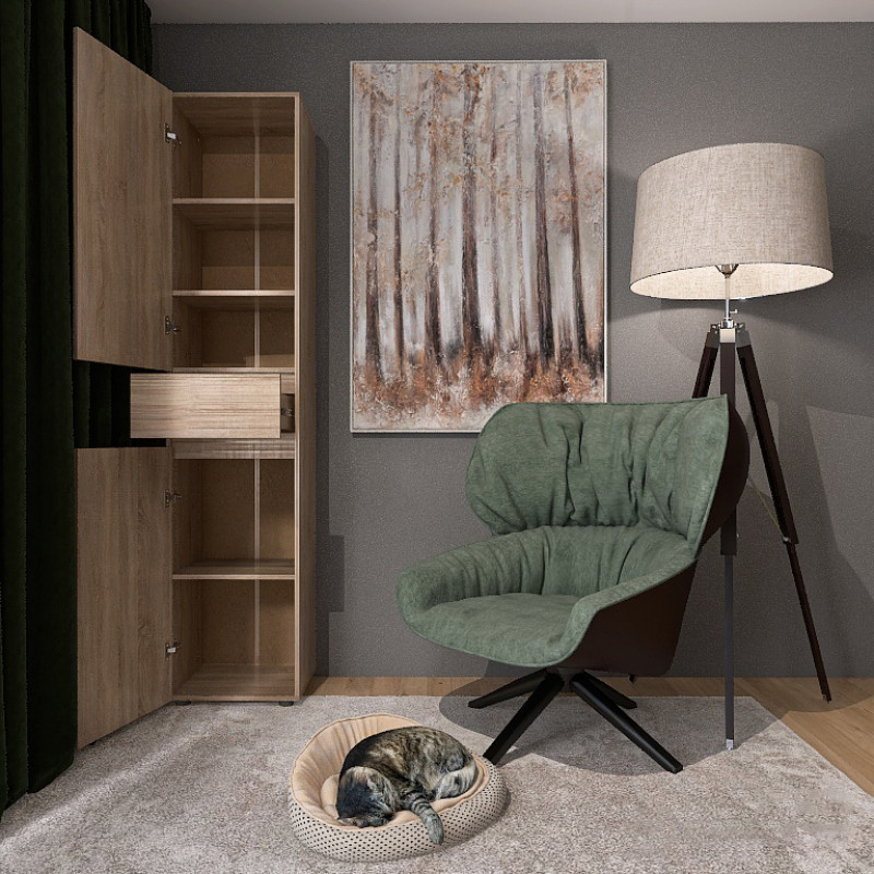 Пенал с выдвижным ящиком Лайт ПЛ-1 Дуб сонома (9576)