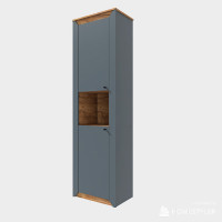 Пенал открытий Нордик-600 Графит + Дуб крафт золотой (13268)