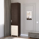 Шкаф-пенал закрытый Бриз-15 венге + дуб молочный (8564)