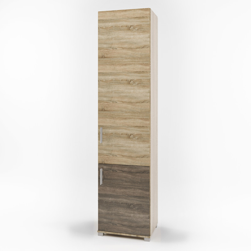 Шкаф-пенал закрытый Бриз-15 сонома + трюфель (8565)